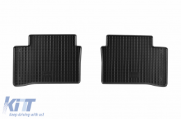 Specific rubber mats suitable for Hyundai i10 after 2013, 4-piece set, black color-image-6248588