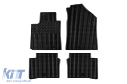 Specific rubber mats suitable for Hyundai i10 after 2020, 4-piece set, black color - ABFMH6023736