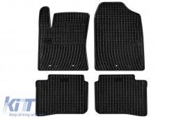 Specific rubber mats suitable for Hyundai i10 after 2019, 4-piece set, black color - ABFMH6023980