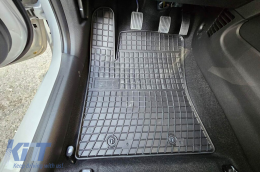 Specific rubber mats suitable for Hyundai i10 after 2019, 4-piece set, black color-image-6250758