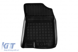 Specific rubber mats suitable for Hyundai i20 2014-2020, 4-piece set, black color-image-6215545