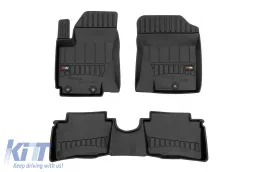image-50-Specific rubber mats suitable for Hyundai i20 2008-2014, 3-piece set, black color, with 24-month warranty from Frogum 3D ProLine series.