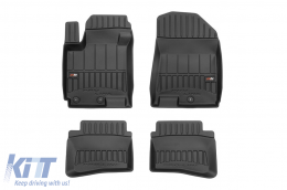 Specific rubber mats suitable for Hyundai i20 2014-2019 from Frogum 3D ProLine series, 4-piece set, black color, with 24-month warranty - ABFMH6017684