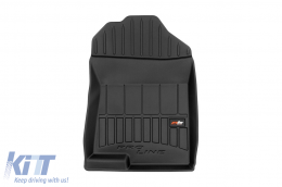 Specific rubber mats suitable for Hyundai i20 after 2020, 4-piece set, black color, with 24-month warranty-image-6222712