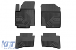 Specific rubber mats suitable for Hyundai I20 2008-2014, 3-piece set, black color - ABFMH6018458