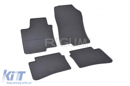 Specific rubber mats suitable for Hyundai i20 2014-2020, i20 after 2020, Bayon after 2021, 4-piece set, black color - ABFMH6023623