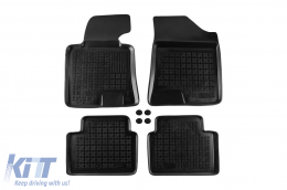 Specific rubber mats suitable for Hyundai i30, Kia Ceed, Proceed 2012-2018, 4-piece set, black color - ABFMH6016311
