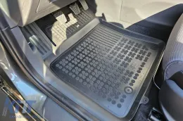 Specific rubber mats suitable for Hyundai i30 hatchback, Fastback 2016-2020, after 2020, Kia Ceed, Proceed, Xceed after 2018, 3-piece set, black color-image-6215561