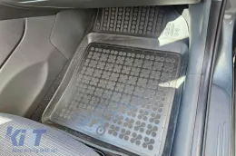 Specific rubber mats suitable for Hyundai i30 hatchback, Fastback 2016-2020, after 2020, Kia Ceed, Proceed, Xceed after 2018, 3-piece set, black color-image-6215562