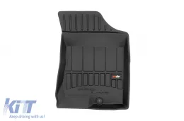 Specific rubber mats suitable for Hyundai i30 hatchback 2007-2012, 4-piece set, black color, with 24-month warranty from Frogum 3D ProLine series.-image-6221486