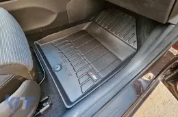 Specific rubber mats suitable for Hyundai i30 hatchback, Fastback after 2016, 4-piece set, black color, with 24-month warranty-image-6222091