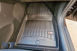 Specific rubber mats suitable for Hyundai i30 hatchback, Fastback after 2016, 4-piece set, black color, with 24-month warranty-image-6222092