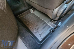 Specific rubber mats suitable for Hyundai i30 hatchback, Fastback after 2016, 4-piece set, black color, with 24-month warranty-image-6222095