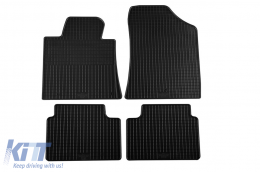 Specific rubber mats suitable for Hyundai i30 2012-2017, 4-piece set, black color - ABFMH6018961