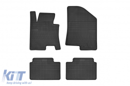 Specific rubber mats suitable for Hyundai i30 2012-2016, 4-piece set, black color from Frogum El Toro series - ABFMH6023866