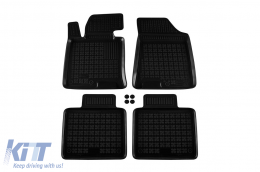 Specific rubber mats suitable for Hyundai i40 2011-2019, 4-piece set, black color - ABFMH6016309