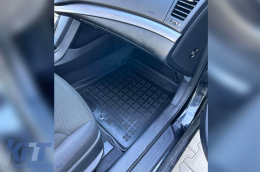 Specific rubber mats suitable for Hyundai i40 2011-2019, 4-piece set, black color-image-6215511