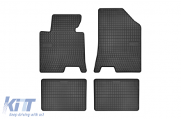 Specific rubber mats suitable for Hyundai i40 2012-2019, 4-piece set, black color from Frogum El Toro series - ABFMH6019110