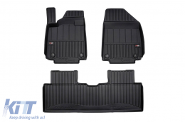 Specific rubber mats suitable for Hyundai Ioniq 6 sedan after 2022, 3-piece set, black color, with 24-month warranty - ABFMH6017724