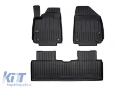 image-68-Specific rubber mats suitable for Hyundai Ioniq 6 sedan after 2022, 3-piece set, black color, with 24-month warranty