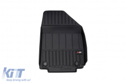 Specific rubber mats suitable for Hyundai Ioniq 6 sedan after 2022, 3-piece set, black color, with 24-month warranty-image-6222328