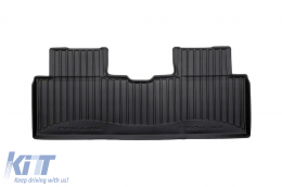 Specific rubber mats suitable for Hyundai Ioniq 6 sedan after 2022, 3-piece set, black color, with 24-month warranty-image-6222329