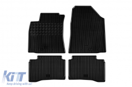 Specific rubber mats suitable for Hyundai Ioniq after 2017, 4-piece set, black color-image-6229033