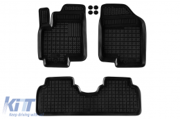 image-20-Specific rubber mats suitable for Hyundai iX20, Kia Venga 2009-2018, 3-piece set, black color