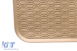 Specific rubber mats suitable for Hyundai iX20, Kia Venga 2009-2017, 3-piece set, beige color-image-6227567