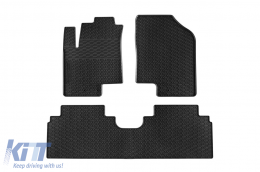 Specific rubber mats suitable for Hyundai iX20, Kia Venga 2009-2017, 3-piece set, black color - ABFMH6018580