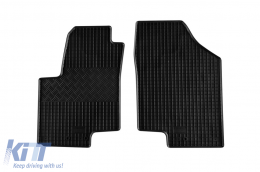 Specific rubber mats suitable for Hyundai iX20 after 2010, Kia Venga after 2009, Kia Venga after 2015, 4-piece set, black color-image-6228647