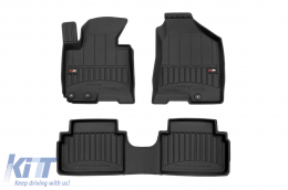 image-3-Specific rubber mats suitable for Hyundai iX35, Tucson 2009-2015, 3-piece set, black color, with 24-month warranty