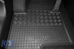 Specific rubber mats suitable for Hyundai ix35, Kia Sportage 2009-2015, 4-piece set, black color-image-6248606