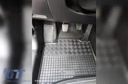 Specific rubber mats suitable for Hyundai ix35, Kia Sportage 2009-2015, 4-piece set, black color-image-6248609