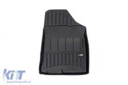 Specific rubber mats suitable for Hyundai Kona II after 2022, 3-piece set, black color, with 24-month warranty-image-6222314