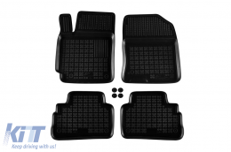 image-3-Specific rubber mats suitable for Hyundai Kona 2017-2023 not suitable for Hybrid, 4-piece set, black color