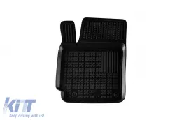Specific rubber mats suitable for Hyundai Kona 2017-2023 not suitable for Hybrid, 4-piece set, black color-image-6215569