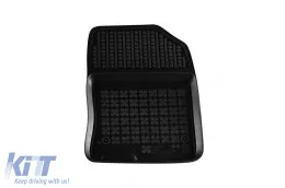 Specific rubber mats suitable for Hyundai Kona 2017-2023 not suitable for Hybrid, 4-piece set, black color-image-6215570