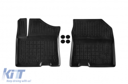 Specific rubber mats suitable for Hyundai Kona Electric 2018-2023, 4-piece set, black color-image-6215619
