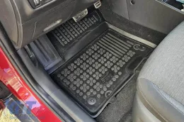 Specific rubber mats suitable for Hyundai Kona Electric 2018-2023, 4-piece set, black color-image-6215625