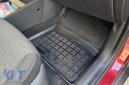 Specific rubber mats suitable for Hyundai Kona Electric 2018-2023, 4-piece set, black color-image-6215626