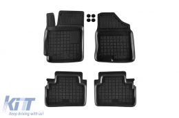 image-14-Specific rubber mats suitable for Hyundai Kona after 2023, 4-piece set, black color