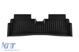 Specific rubber mats suitable for Hyundai Kona Electric after 2022, 3-piece set, black color, with 24-month warranty-image-6220584