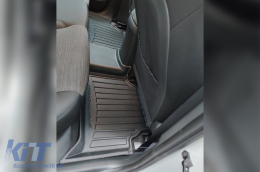 Specific rubber mats suitable for Hyundai Kona Electric 2018-2023, 3-piece set, black color, with 24-month warranty-image-6222911