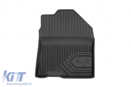 Specific rubber mats suitable for Hyundai Kona Electric 2018-2023, 4-piece set, black color-image-6227145