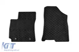 Specific rubber mats suitable for Hyundai Kona, HEV after 2023, 4-piece set, black color-image-6229431