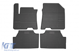 Specific rubber mats suitable for Hyundai Kona Electric 2018-2023, EV version, 4-piece set, black color-image-6230866
