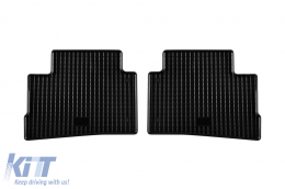 Specific rubber mats suitable for Hyundai Kona 2017-2023, 4-piece set, black color-image-6249657