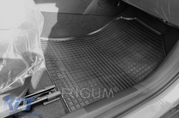 Specific rubber mats suitable for Hyundai Kona 2017-2023, 4-piece set, black color-image-6249659