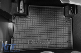Specific rubber mats suitable for Hyundai Kona 2017-2023, 4-piece set, black color-image-6249660